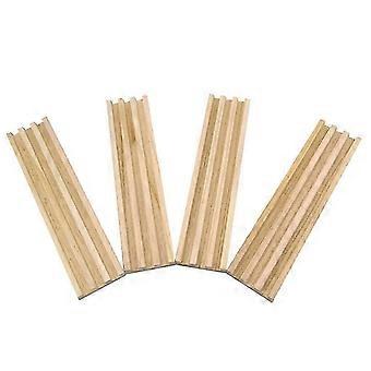 Domino Holder Organizer Tray 4 Pieces Wooden Domino Racks