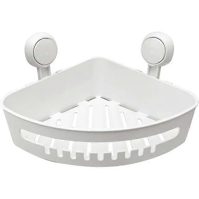 Wall Mount Bathroom Corner Shelf Triangle Wall Hanging Rack with Two Hooks