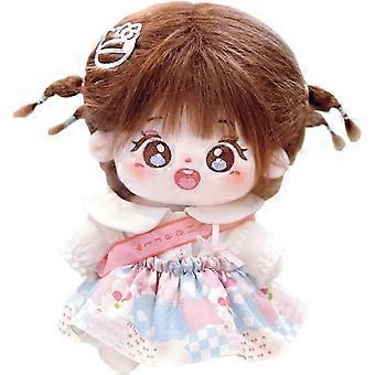 20cm Plush Doll Girl Naked Humanoid Stuffed Body no Attribute 8" Normal Body Wearable Clothing Dress Up Gifts (a-16-with Skeleton)