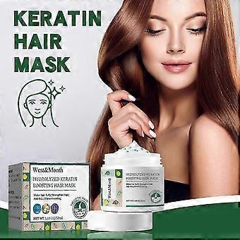 Mascarilla capilar potenciadora de queratina hidrolizada, Mascarilla capilar de queratina Acondicionador de reparación profunda, Tratamiento capilar de colágeno para cabello seco y dañado