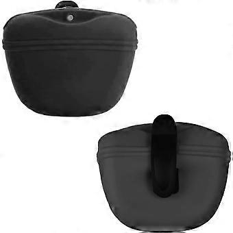 Sacchetto per dolcetti per cani da 2 pezzi, sacchetto per dolcetti per cani in silicone con clip, chiusura magnetica, sacchetto per dolcetti per cani di piccola taglia con clip in vita (2 pezzi) Ternel