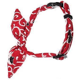 Pet Bowtie Collar Dog Collar Adjustable Party Accessory Red Fabric