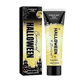 Halloween Glitzergel Hellgelb Schimmer Make-up
