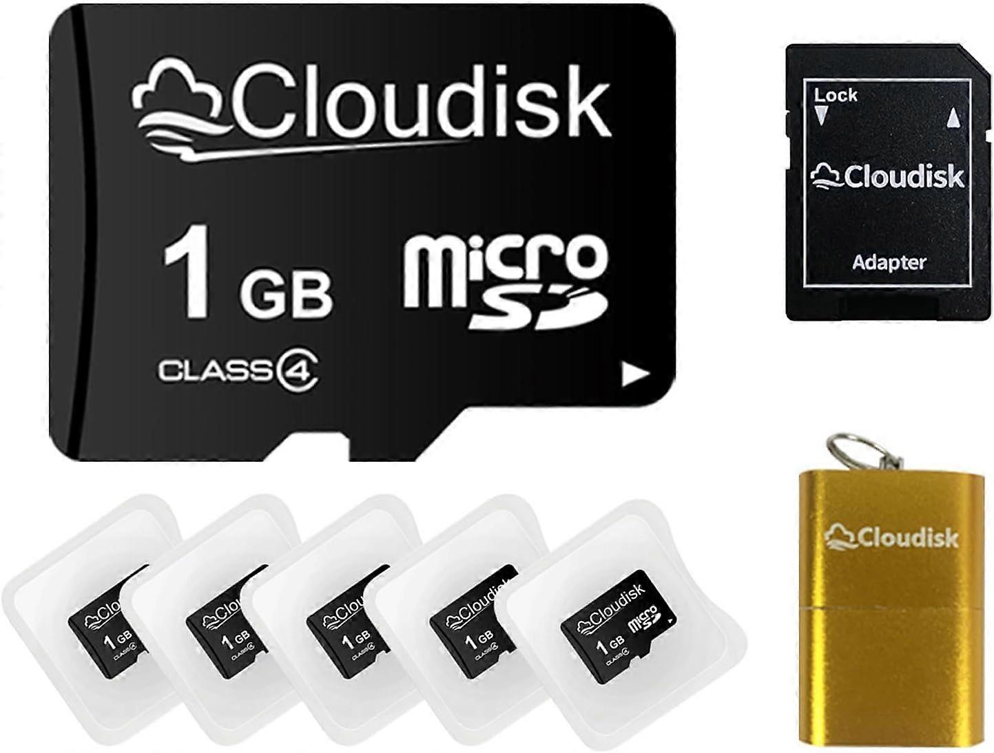 5-Pack 2GB Micro SD Card Flash Memory C6 with SD Adapter and Card Reader