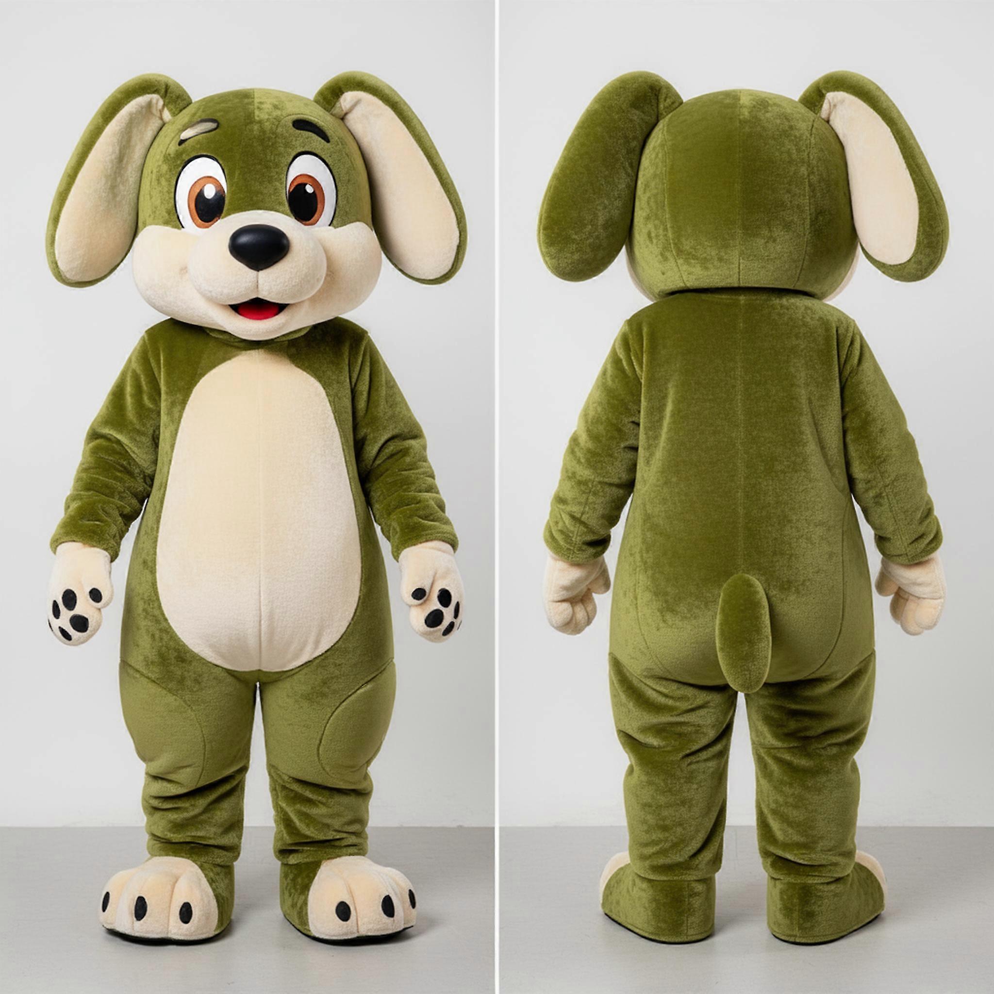 MASTICOT Olive Green Friendly Dog Mascot