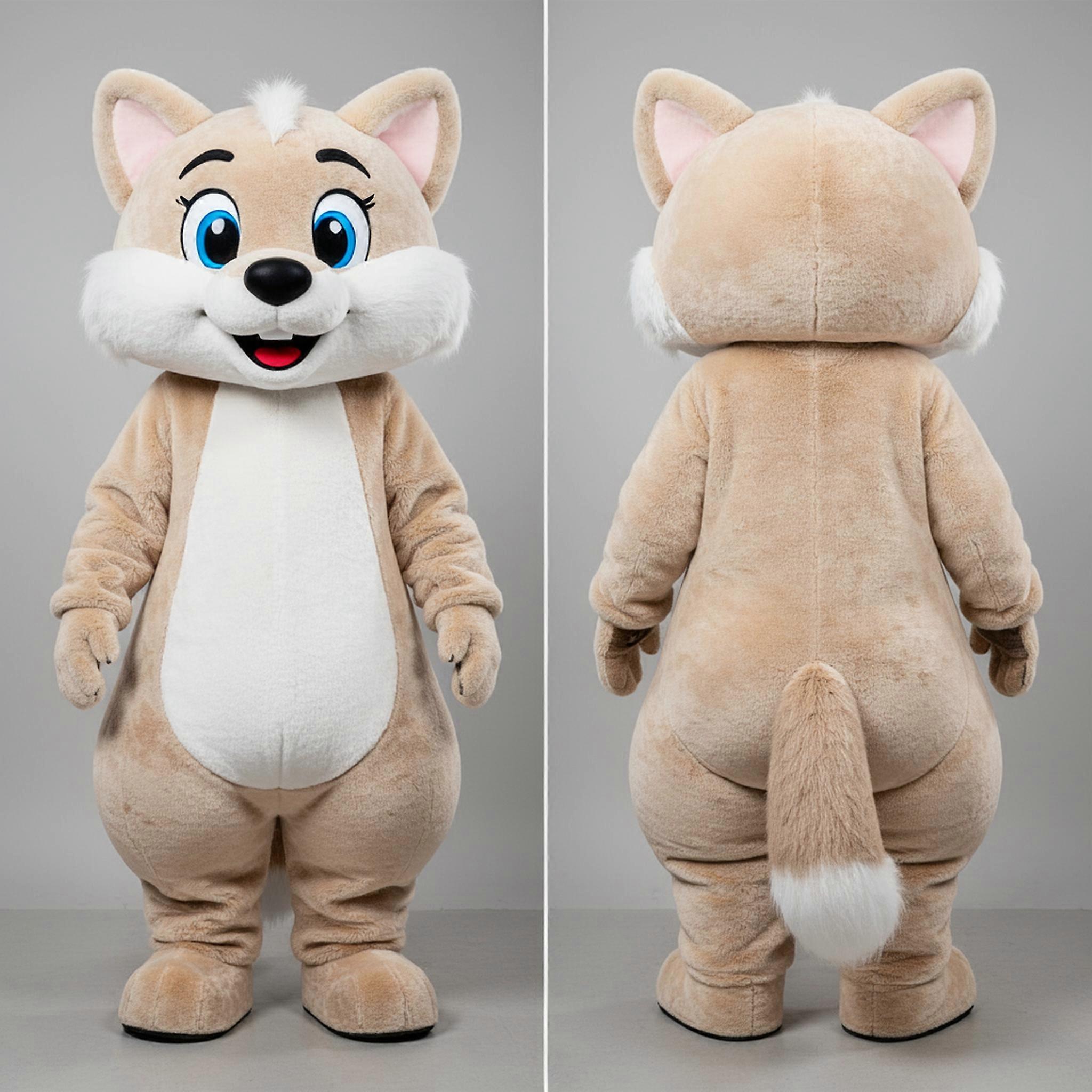 MASTICOT Beige Soft Ermine Mascot
