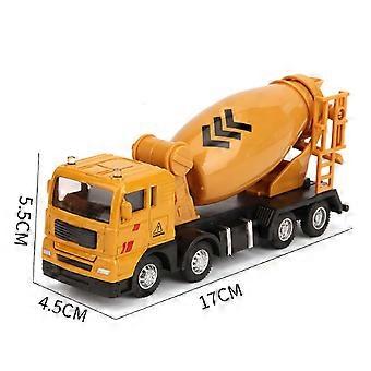 1:55 Scale Alloy Inertial Mixer Truck Toy Drop Resistant Engineering Vehicle for Children 3+