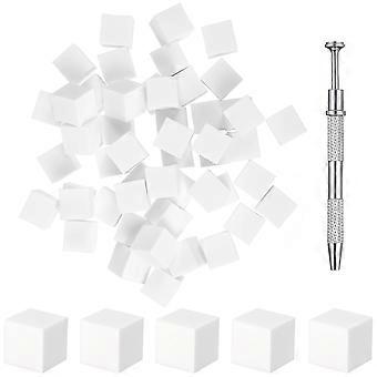 Tofu Block Nail Sponge for Manicure Use 1Set Manicure Nail Sponges with Pick-Up Tool