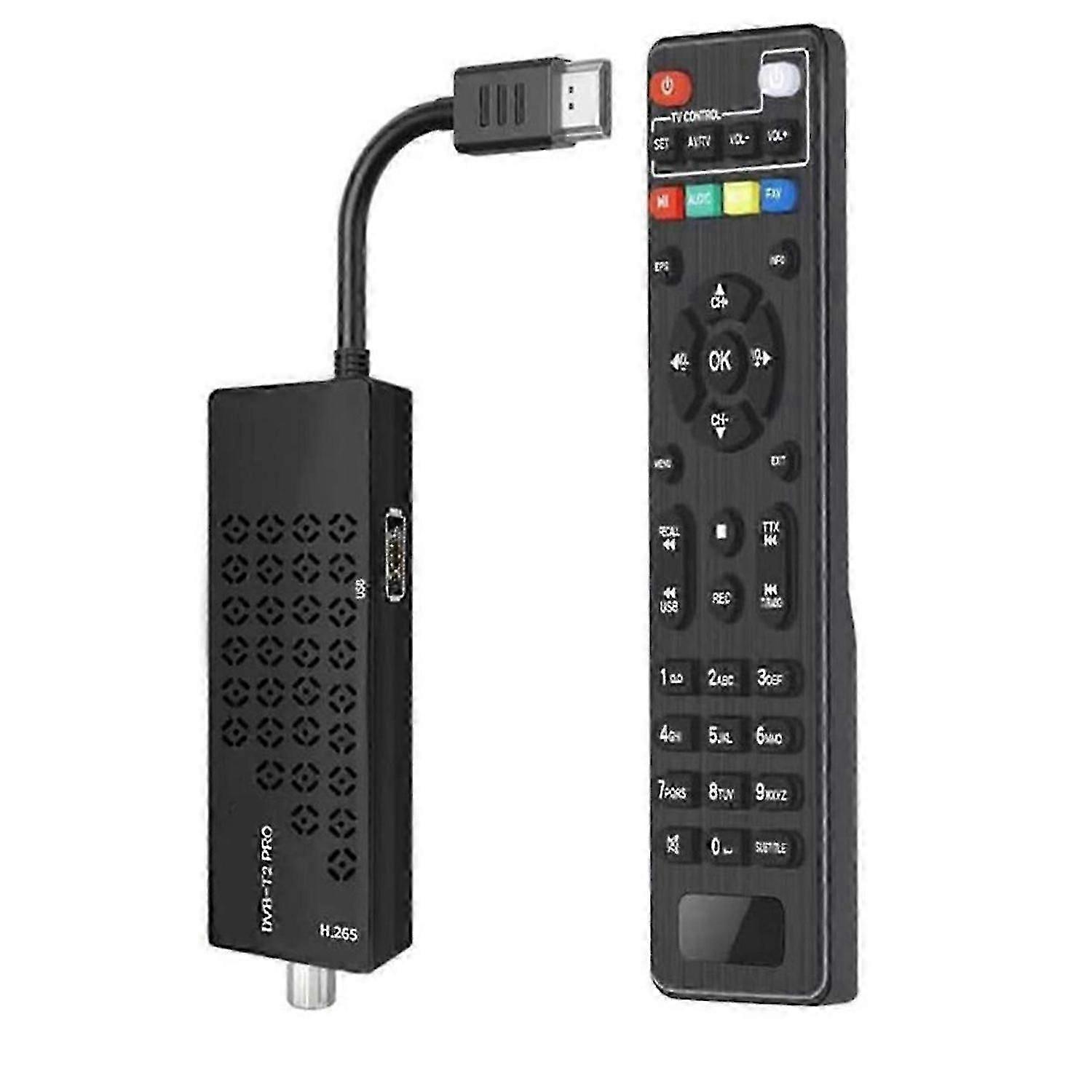 HDMI-Compatible DVB-T2 H.265 HD Decoder with PVR, USB WiFi Support, Europlug, 10