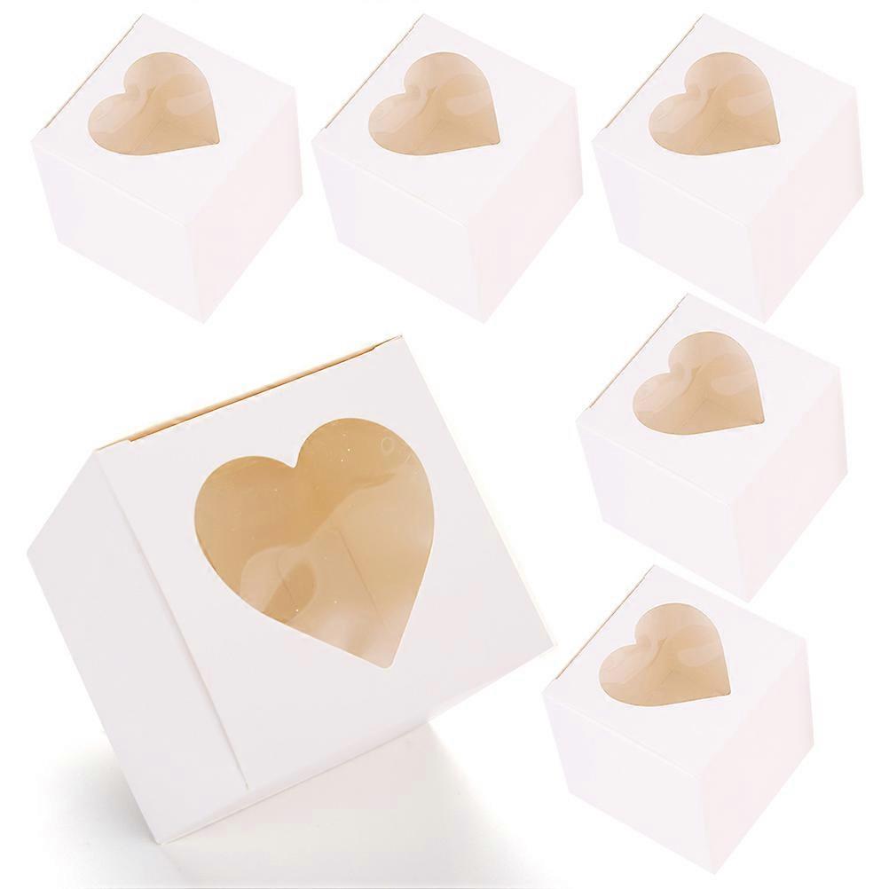 Cake Box with Window Bakery Boxes for Storage Use 15Pcs White