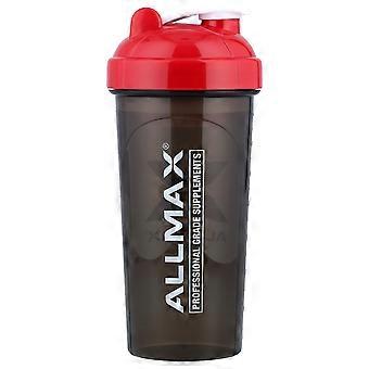 4 x ALLMAX, Leak-Proof Shaker, Black/Red, 25 oz (700 ml)