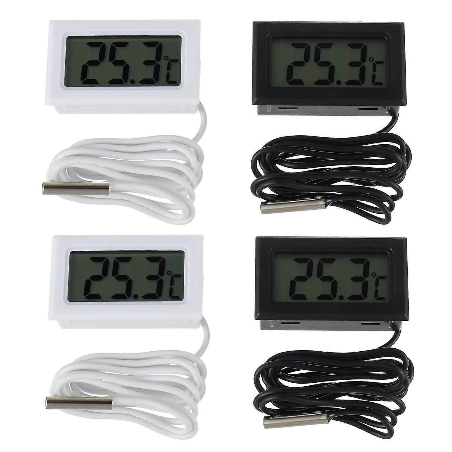 Digital LCD Thermometer with External Probe, Waterproof and Compact