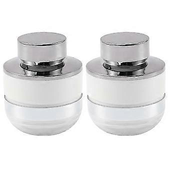 Recipientes vazios para pó, plástico branco, à prova de vazamentos, portáteis, para armazenamento de cosméticos de 15g, ideais para viagens e uso diário, pacote com 2 unidades.