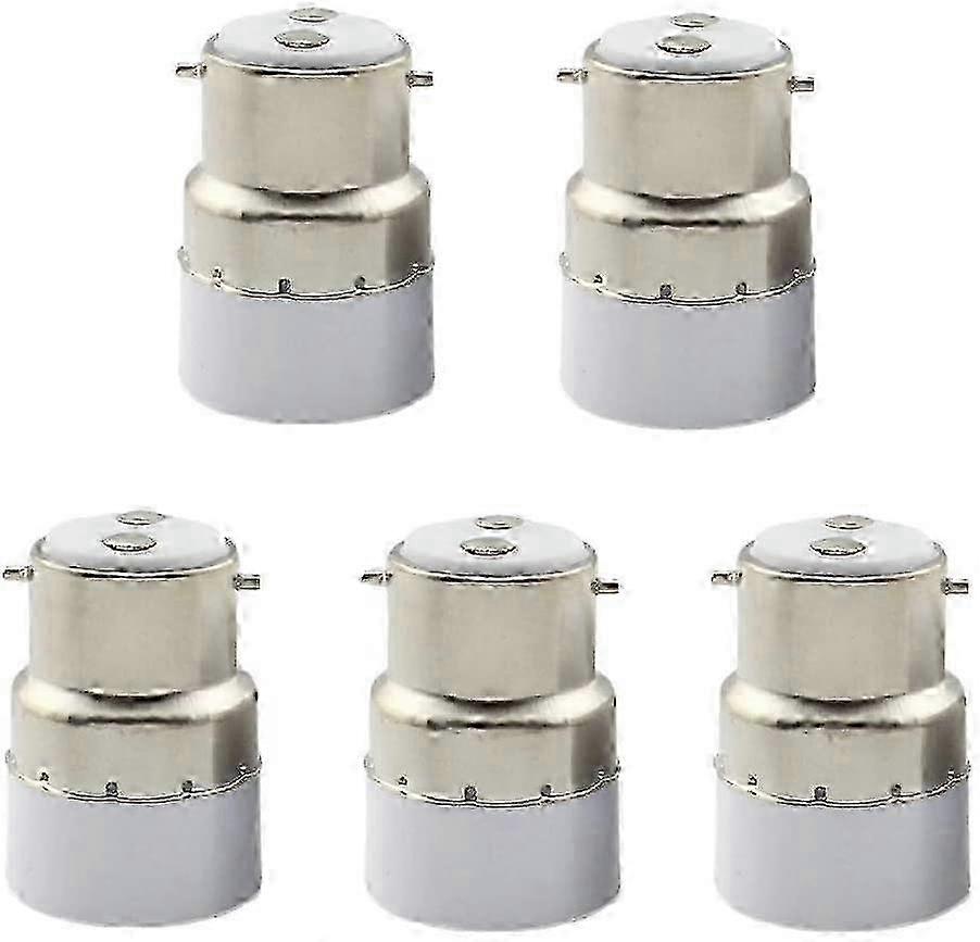 5 Pack B22 to E14 Bulb Socket Converter Adapter Lamp Holder Switch