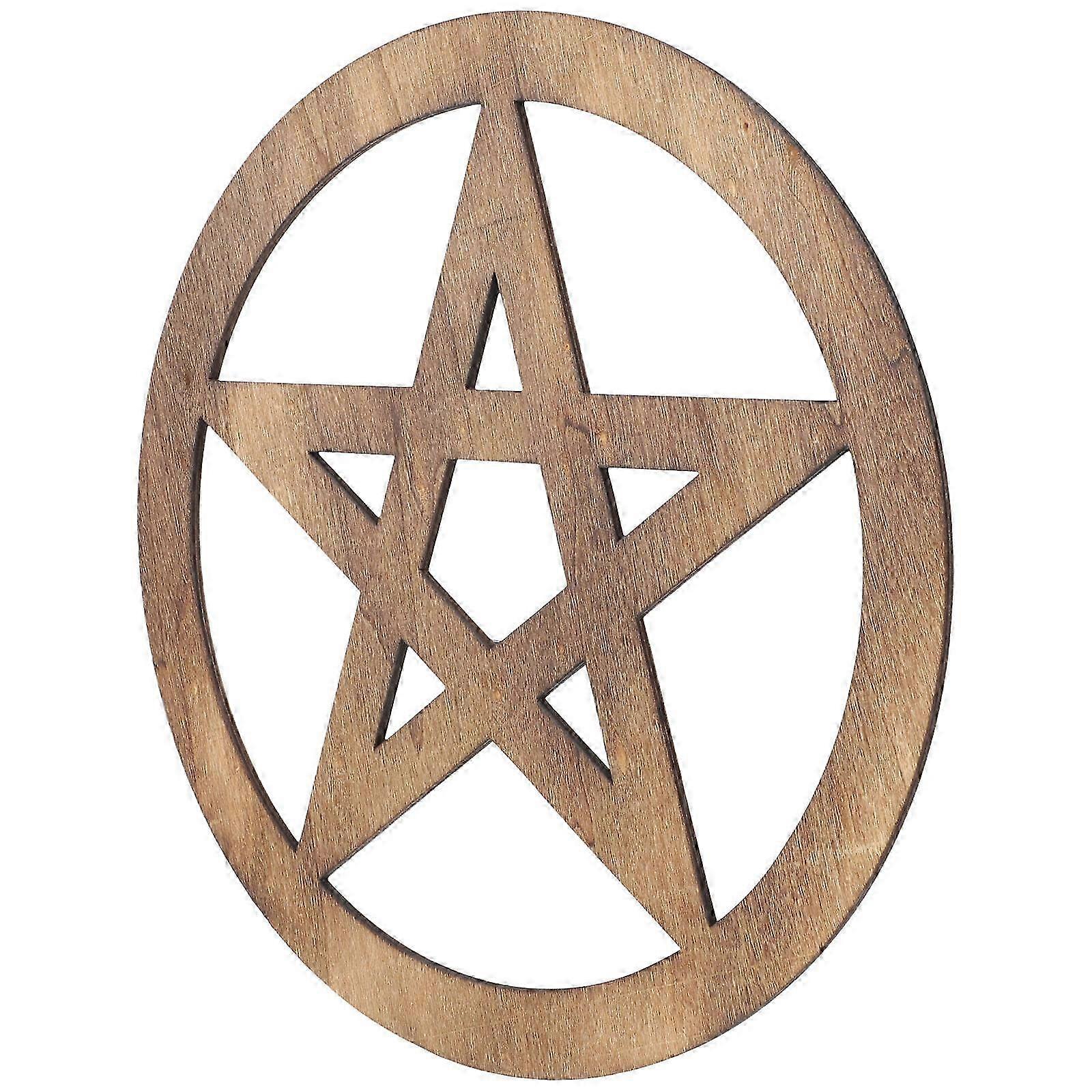 Wooden Pentacle Altar Decoration