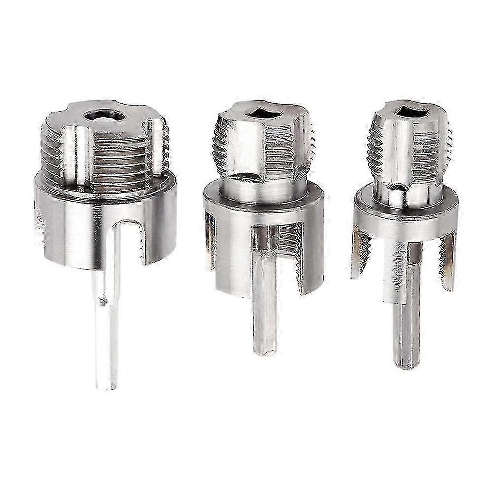 3 Pcs Internal & External Pipe Threading Tool, 1/2" 3/4" 1" PVC Plastic Pipe Thread Cutter Set Threader Kit Edition 0629
