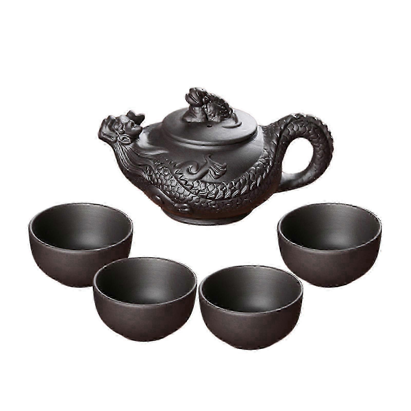 180ml Purple Clay Teapot Set