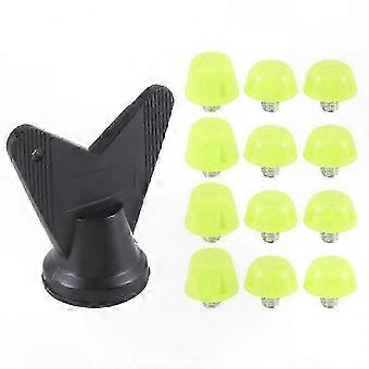 12-Pack Football Boot Studs, 7mm & 10mm Anti-Slip Screw-In Replacement compatible with Soccer Cleats with M5 Threading