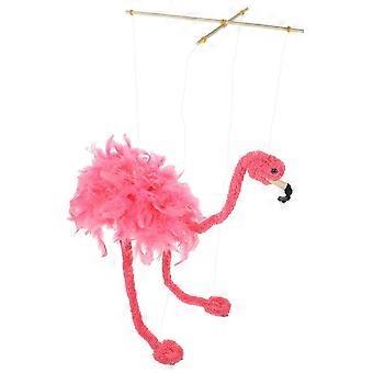 Flamingo Marionette Puppet Plush Interactive Animal Toy for Kids Pink mm