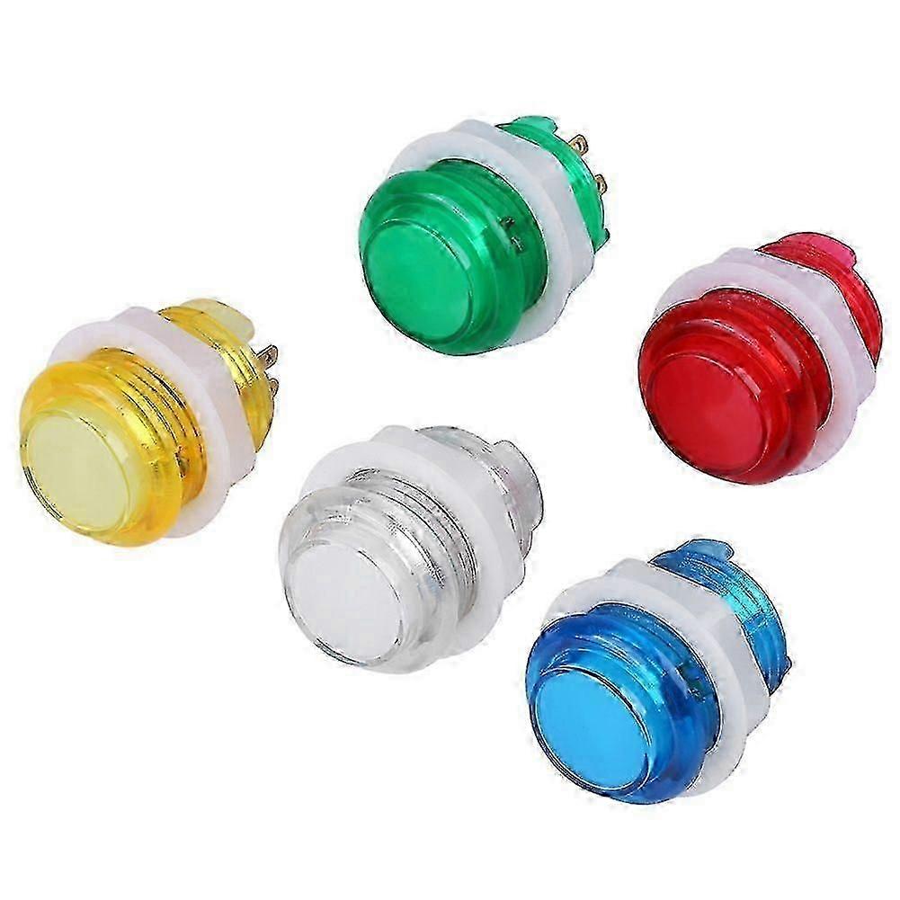 hard 5PC/set LED Illuminated Push Button with Microswitch compatible with Arcade Game Super perfect quality