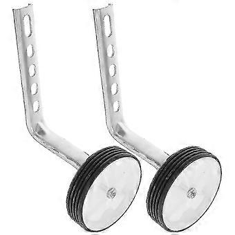 Bicycle Learning Aid Training Wheels Balance Assistance 12-20 Inch White Universal Porous 1Set,L