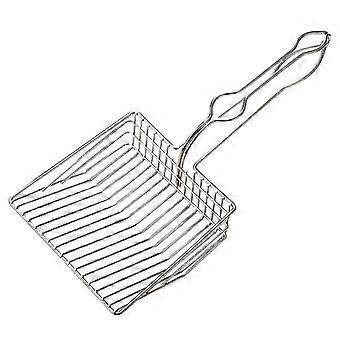 Stainless Steel Cat Litter Scoop with Long Handle, Heavy Duty Pooper Lifter for Litter Box
