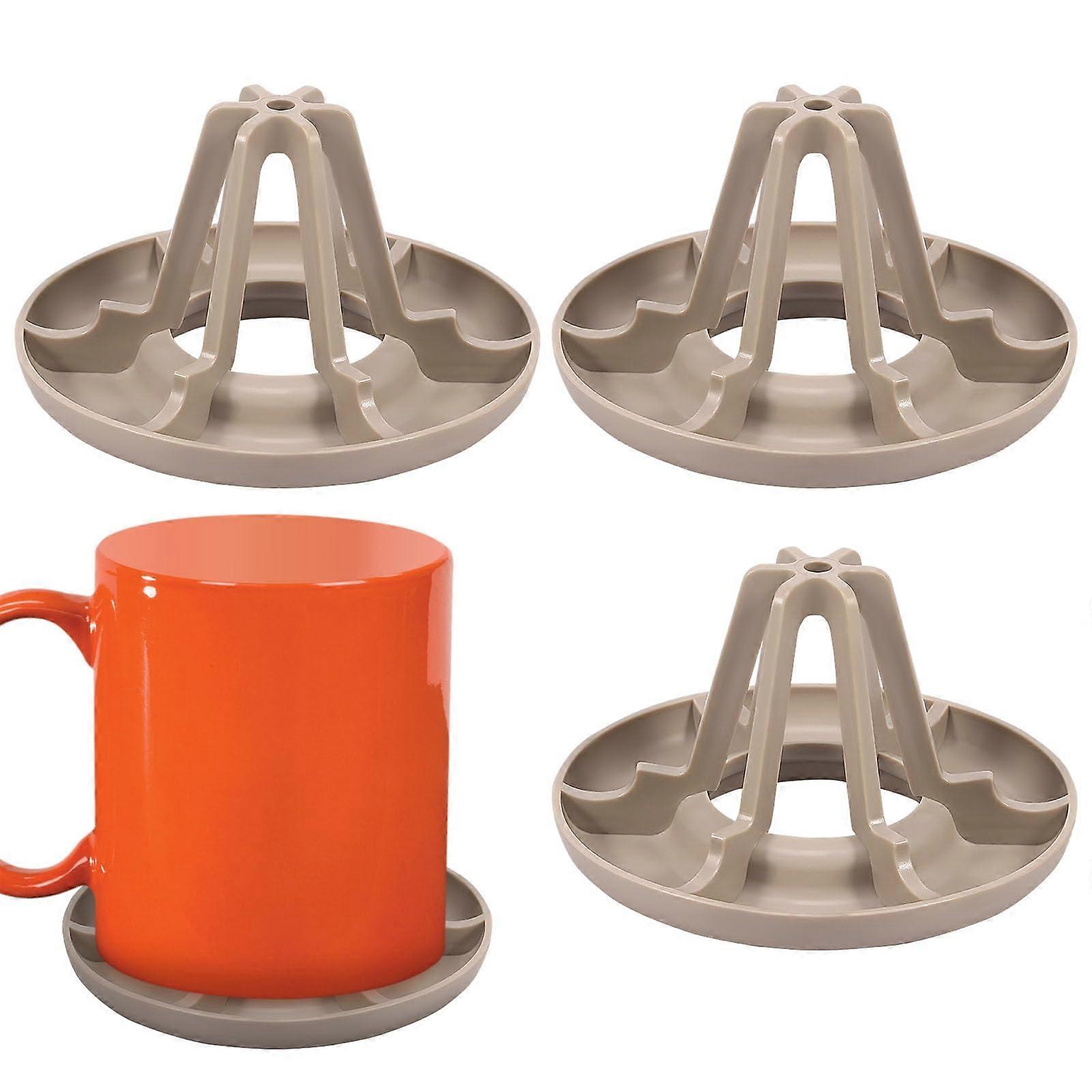 Bottle Drying Rack with Air Convection Fast Drying, Stackable, Hollow and Space Saving, Brown