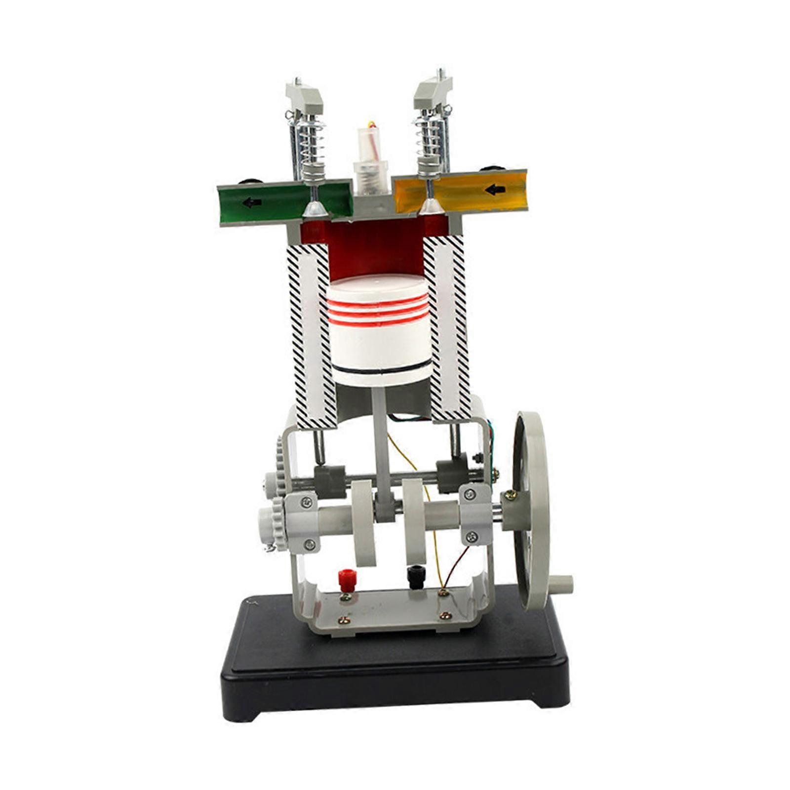 Physics Classroom Engine Model Powered by 2 Batteries with Automatic Motion for Four-Cycle Demonstrations and Lessons Multicolor