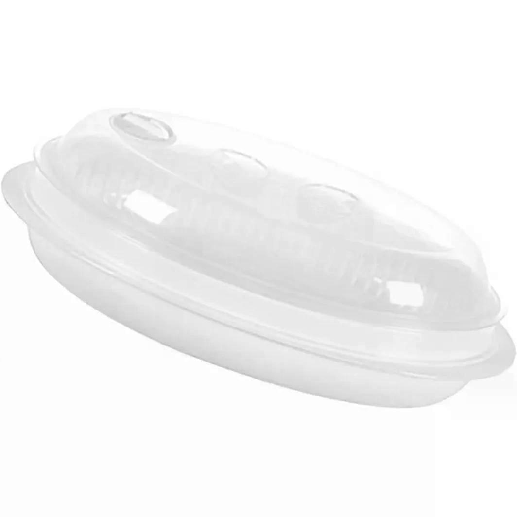 Pp Steamed Fish Plate with Lid for Microwave