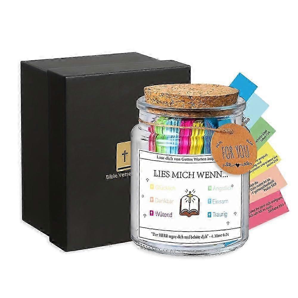 German Prayer Jar 90 Verses Glass