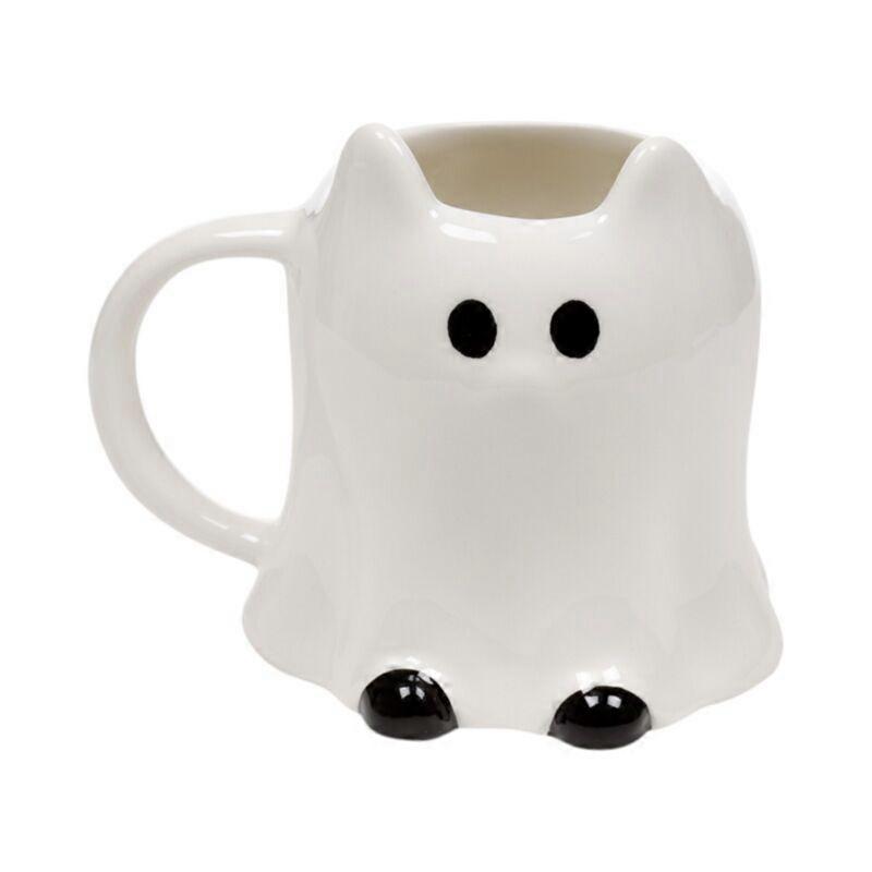 Puckator Spooky Cat Ghost Ceramic Shaped Mug SMUG506 | Acotis - Ceramic