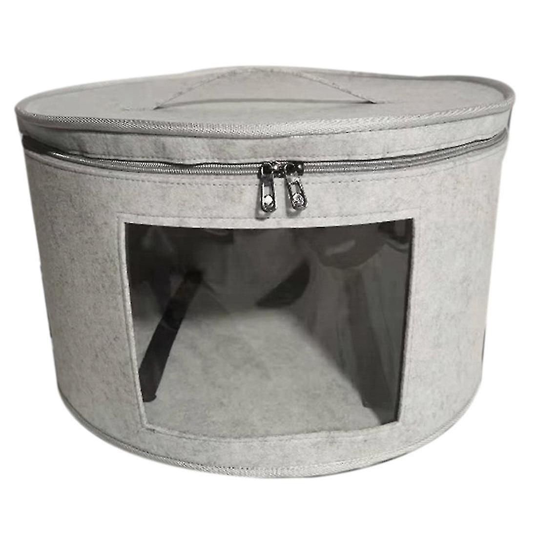 Hat Box Organizer Round Travel Hat Boxes Foldable Hat Storage Bag With Dustproof Lid Large Hat Stor Cy