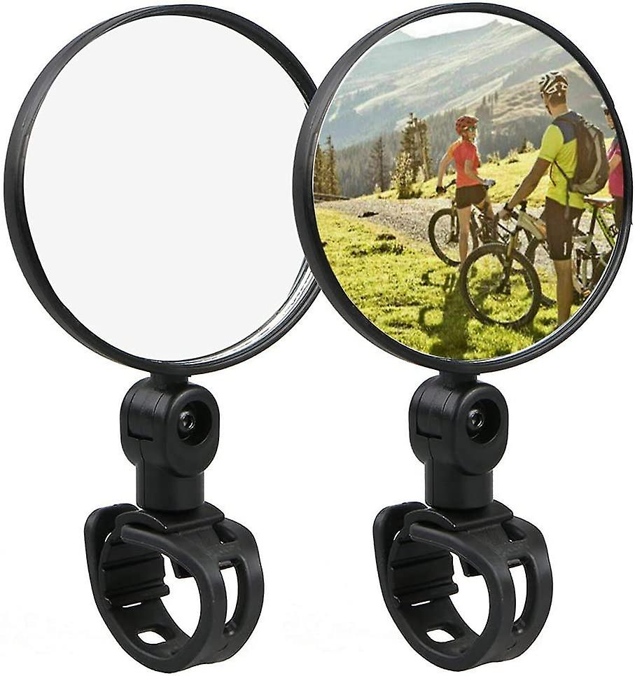2 PCS Bicycle Rearview Mirror, Bicycle Rearview Mirror - 360 Adjustable - Universal Shockproof Wide