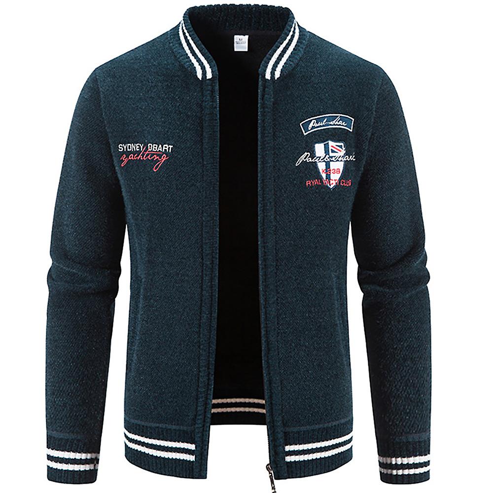 Kaxidy Herren Strickjacke Pullover Casual Slim Full Zip Pullover