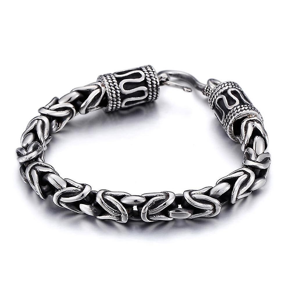 Multi-layer Textured Titanium Steel Bracelet In Pure Color
