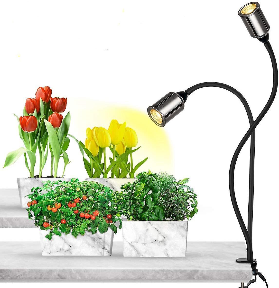 Yellow Double-headed Led Plant Light - Full Spectrum, Three & Five-speed Dimming