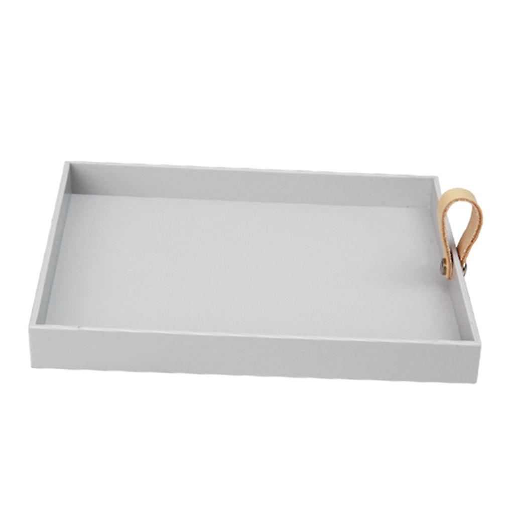 Square Serving Tray 8x8inch Elegant Solid Color for Dinner Mini Bars Kitchen light grey