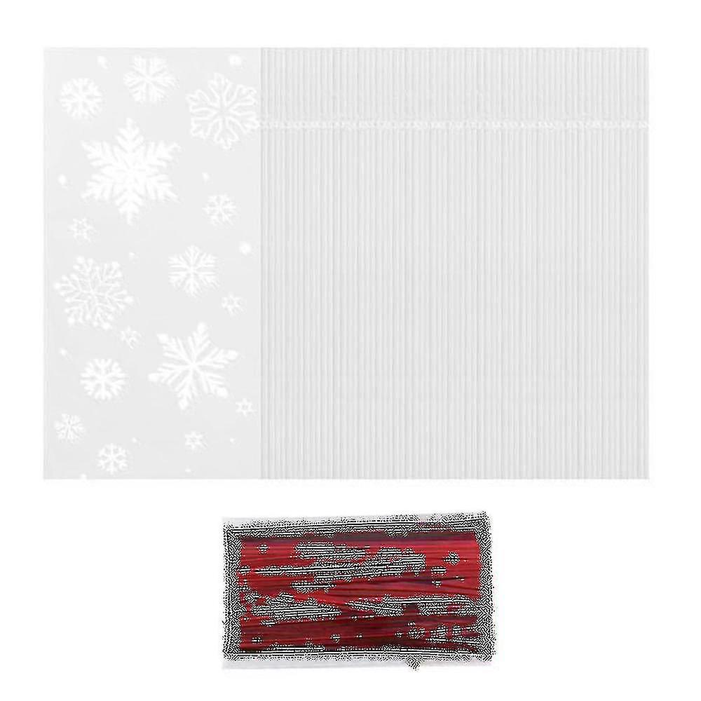 100st Snowflake Frg Utskrift Frpackning Pse Kex Frpackning Tie Pocket Party Gva