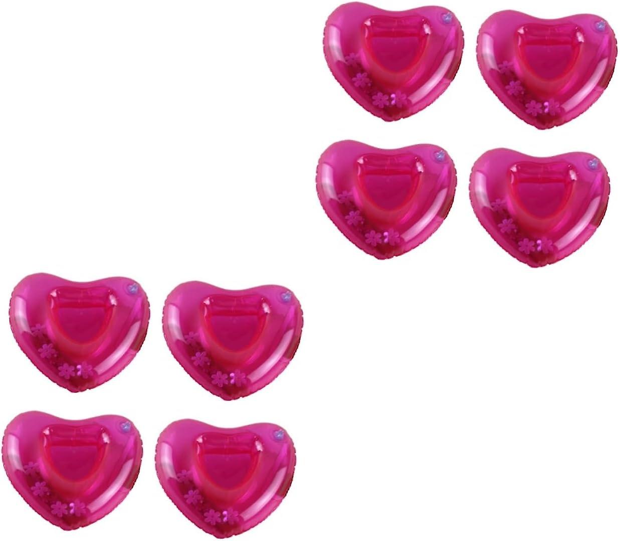 Heart Shape Floating Inflatable Cup Holders Floating Pool Coasters Inflatable Water Coasters Floating Drinks Pink Pool Party Toys Beach Drinks