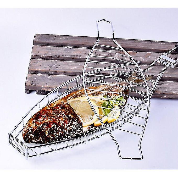 Barbecue Fish-shape Grilling Basket Net For Fish,stainless Steel Bbq
