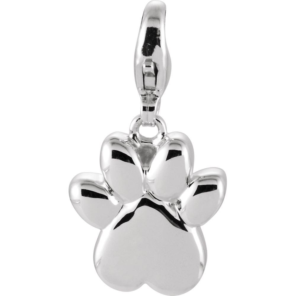 925 Sterling Silver Dog Cat Pet Paw Print Charm Ciondolo Collana per Le Donne