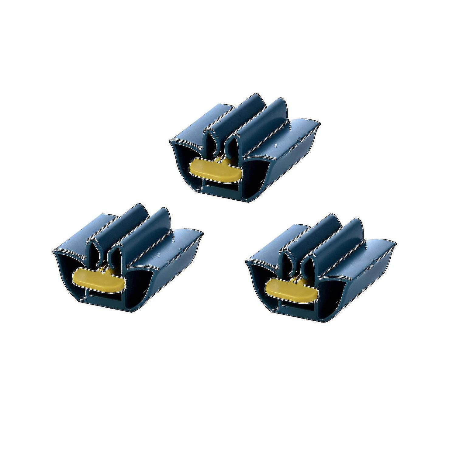 Set Of 3 Rolling Tube Toothpaste Dispenser Toothpaste Seat Stand  (navy Blue)