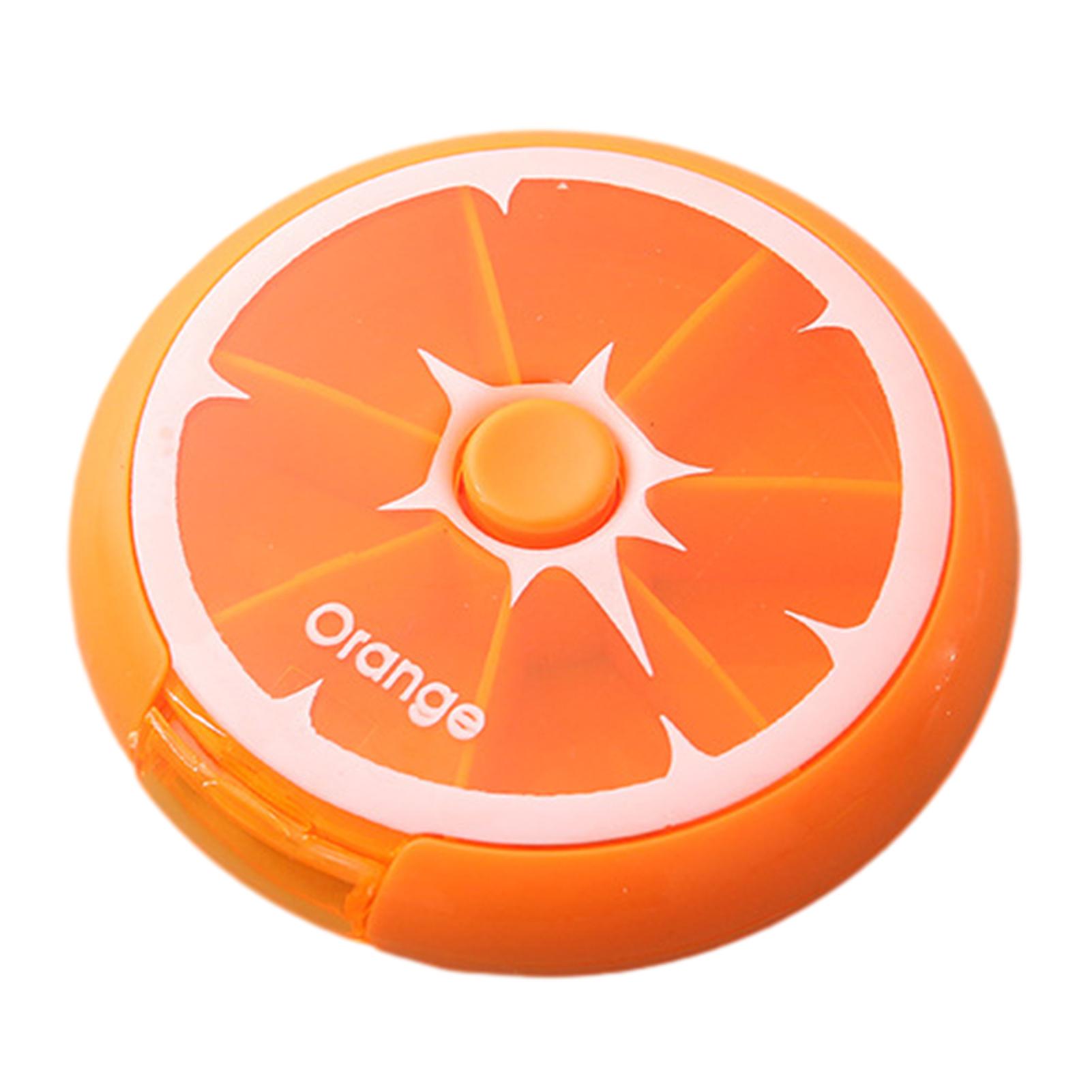 Portable 7 Grid Colorful Rotating Tablet Box Dustproof Moisture-Proof Tablets Storage Box for Capsule Fish Oils