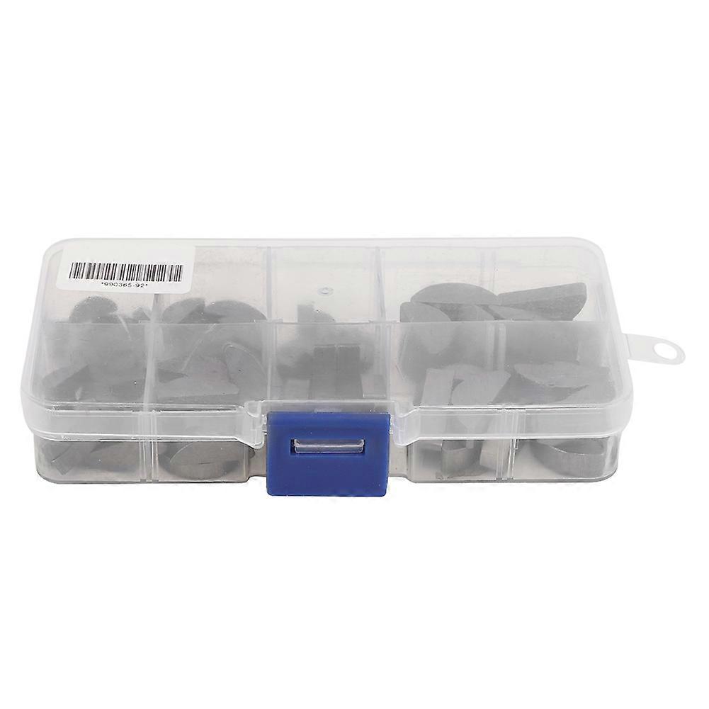 80Pcs Stainless Steel Semicircular Woodruff Key Kit Assortment Various Sizes with Storage Box