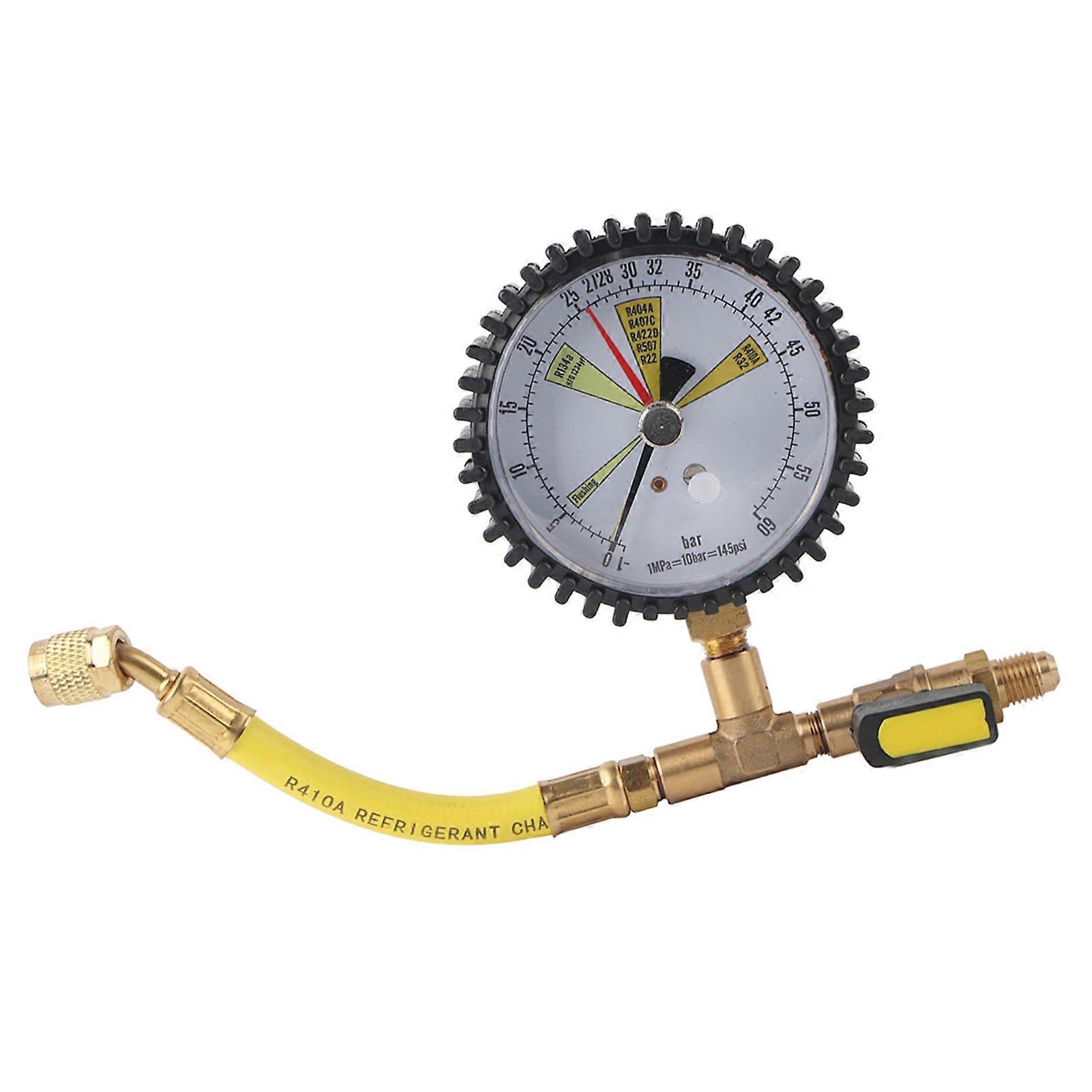 Air Conditioning Nitrogen Pressure Test Gauge 1/4" SAE -1~60bar