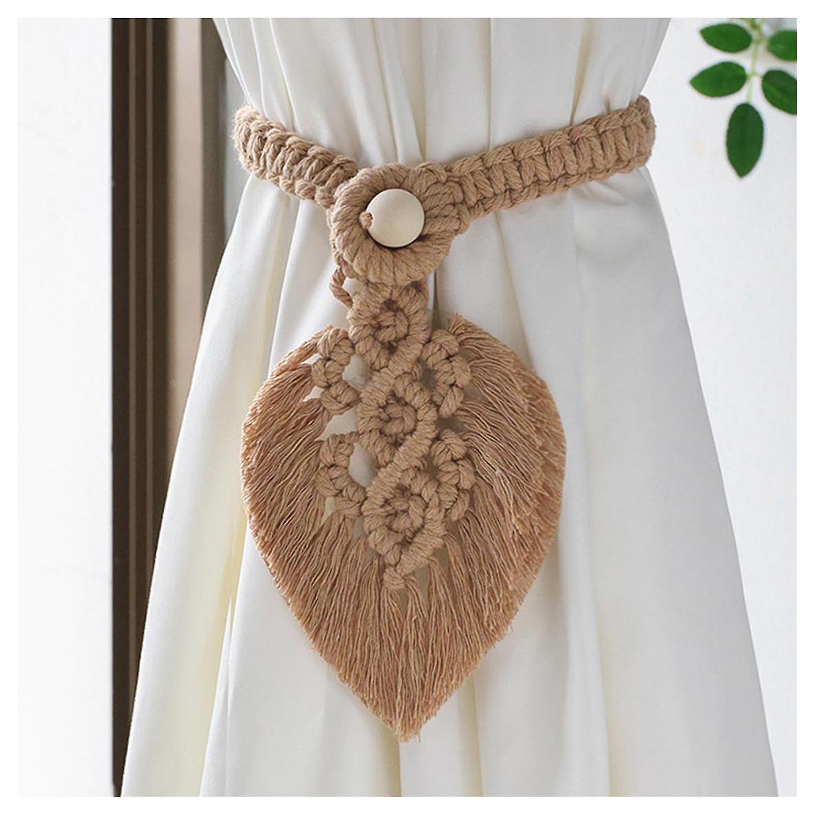 Macrame Decorative Curtain Tiebacks Rural Style Drapery Tiebacks for Home Living Room Decoration