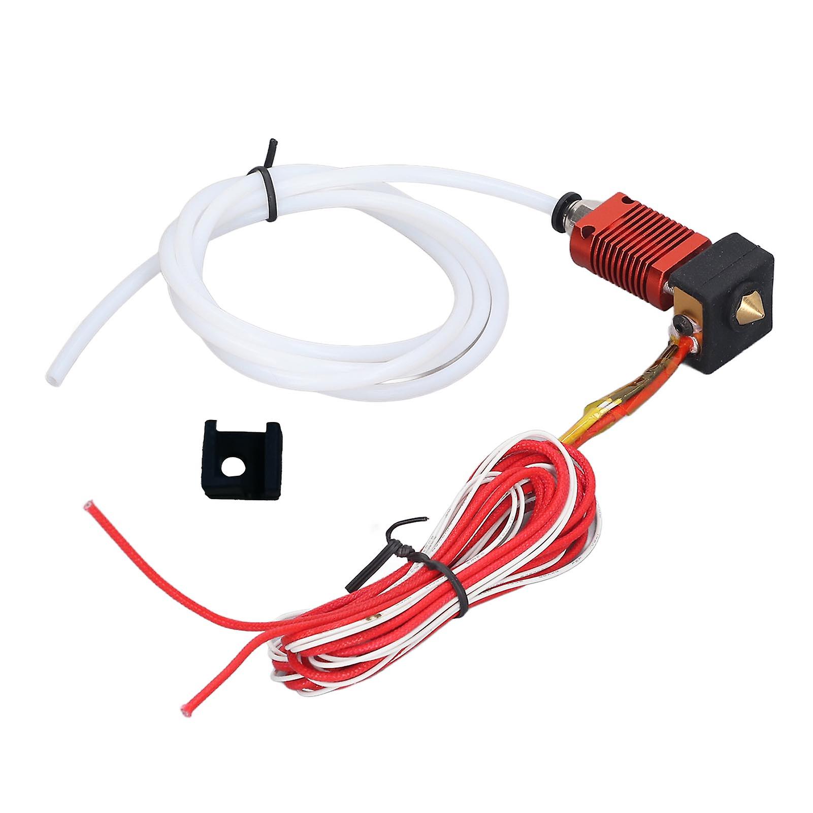 Ouitble Hot End Head0.4mm 3D Printer Hotend Extruder MK8, 24V 50W, 0.4mm Nozzle Head, Compatible with CR 10 Series, High-Performance Hot End for
