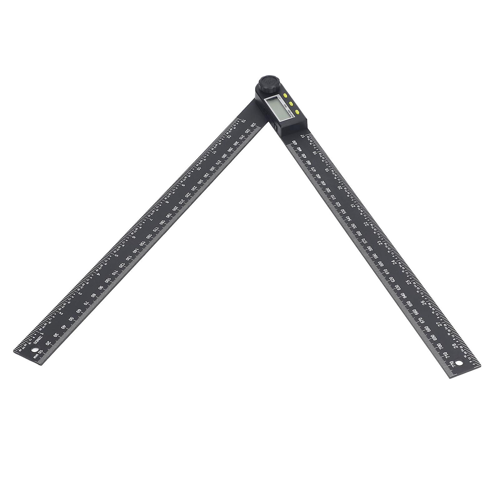 Electronic Angle Ruler LCD Digital Display Protractor Angle Finder with Battery 0‑300mm 0‑360 Degree