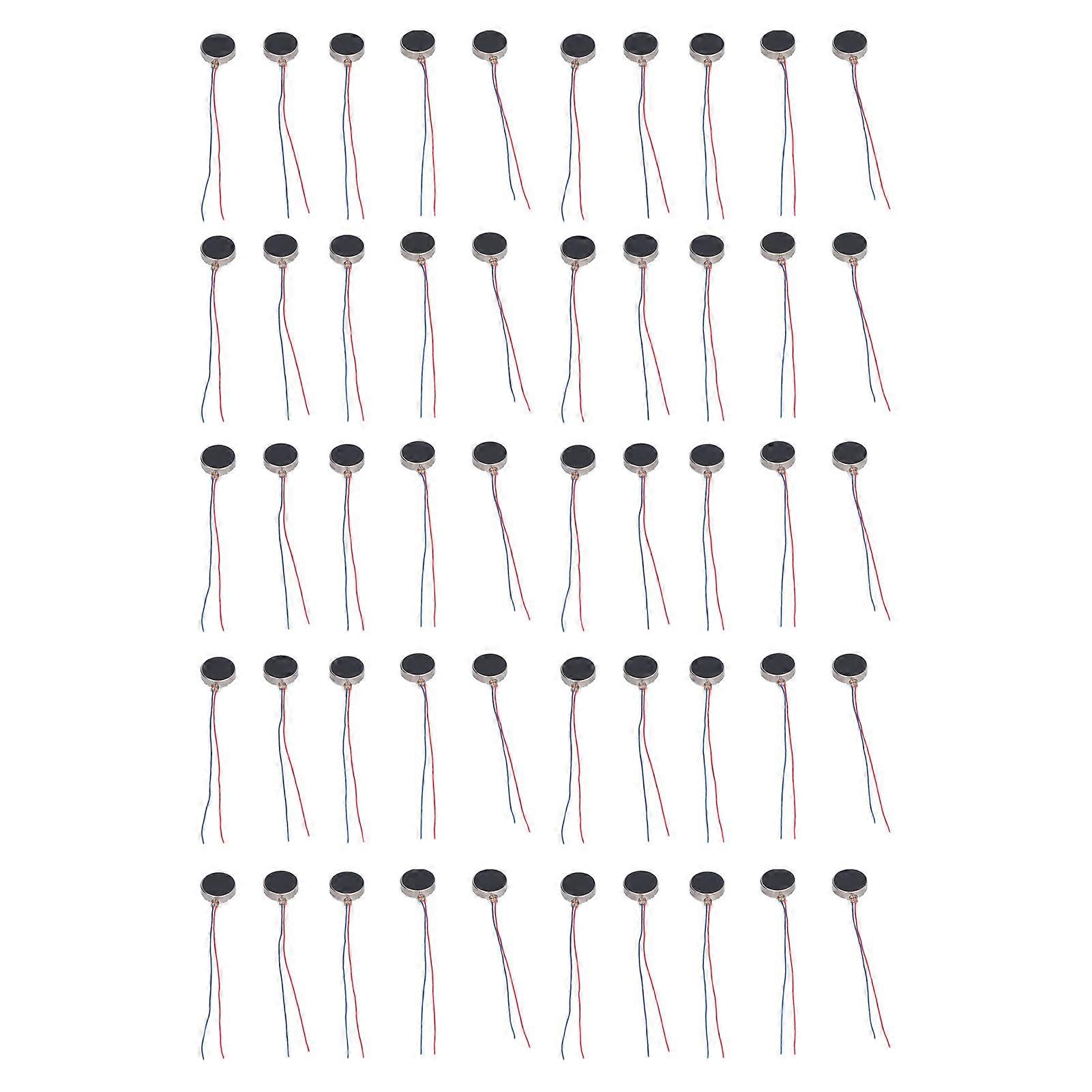 50Pcs Vibrating Motors 12mm×3.4mm 3V High Accuracy High Resolution Low Vibration Low Noise Mini DC Flat Button Motor