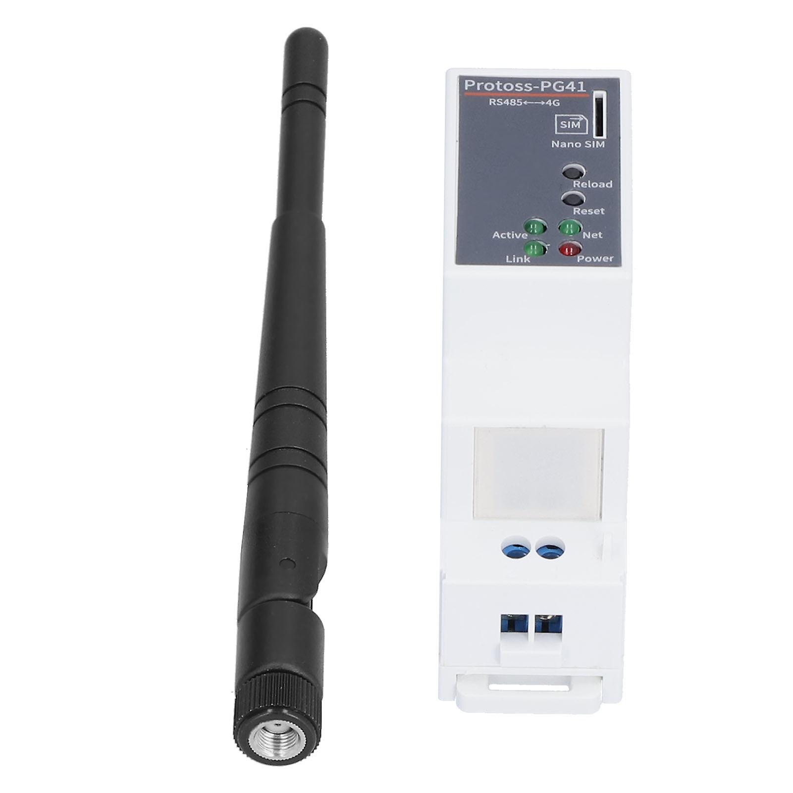 4G DTU RS485 to Ethernet Serial Server, Rail Mounting, CAT1, 5 Mode, 13 Frequency, 9‑50V DC